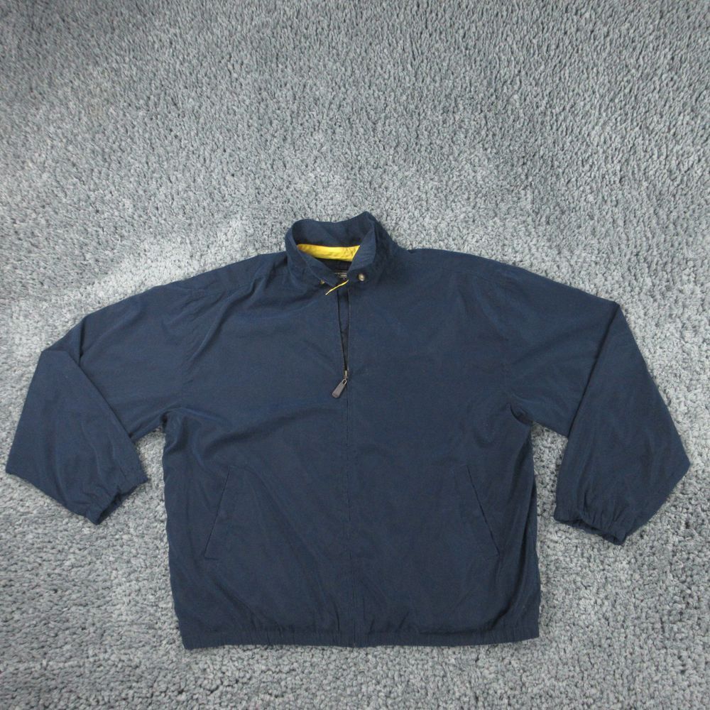 Reebok Jacket Mens Large Blue Elastic Waist Long Sleeve Golf Full Zip '